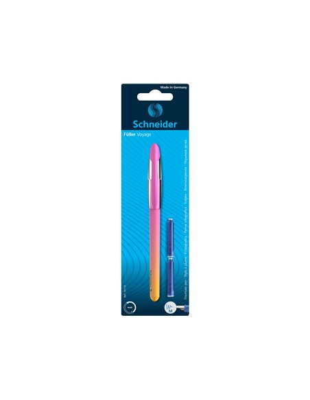 Blister Stilou Schneider Voyage + 2 rezerve/blister, Roz