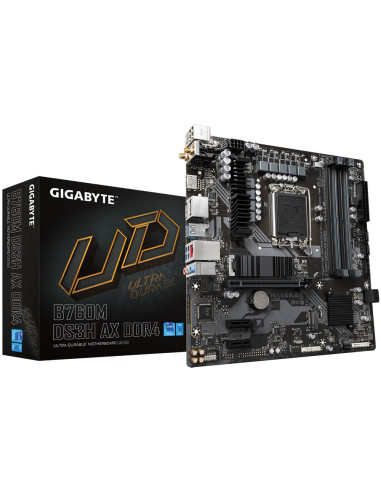Placa de baza Gigabyte B760M DS3H AX DDR4 LGA1700, 4x DDR4 Placa de baza Gigabyte B760M DS3H AX DDR4 LGA1700, 4x DDR4