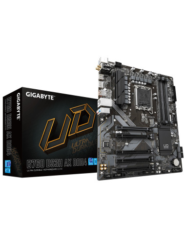 Placa de baza Gigabyte B760 DS3H AX DDR4 LGA1700, 4x DDR4 Placa de baza Gigabyte B760 DS3H AX DDR4 LGA1700, 4x DDR4