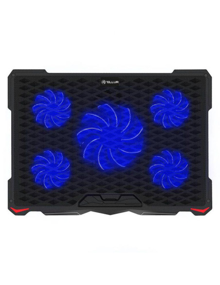 Cooling pad Tellur Basic, 17", 5 ventilatoare, LED