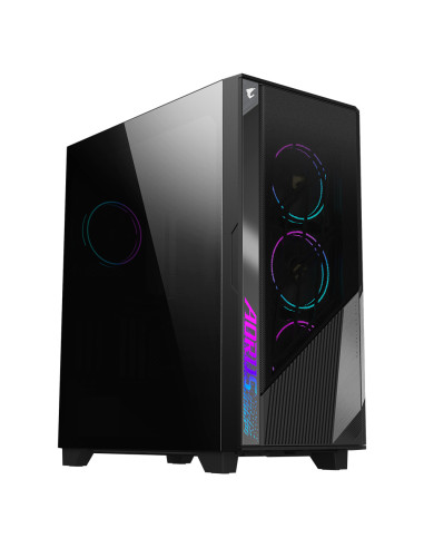 Carcasa Aorus C500 Glass Mid Tower, fara sursa, Mini ITX / Carcasa Aorus C500 Glass Mid Tower, fara sursa, Mini ITX /
