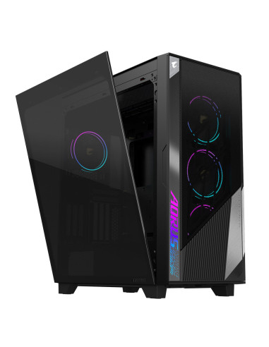 Carcasa Aorus C500 Glass Mid Tower, fara sursa, Mini ITX / Carcasa Aorus C500 Glass Mid Tower, fara sursa, Mini ITX /