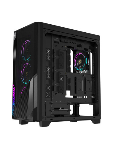Carcasa Aorus C500 Glass Mid Tower, fara sursa, Mini ITX / Carcasa Aorus C500 Glass Mid Tower, fara sursa, Mini ITX /