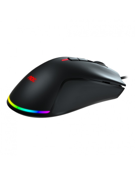 Mouse AOC GM530B, ergonomic, USB 2.0, 16000DPI, 7 butoane, RGB