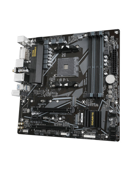 Placa de baza Gigabyte B550M DS3H AC AM4 DDR4, 4x sloturi RAM Placa de baza Gigabyte B550M DS3H AC AM4 DDR4, 4x sloturi RAM