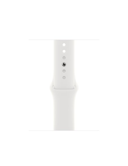 Ceas inteligent Apple Watch S8 GPS 41mm Silver Aluminium Case with White Sport Band