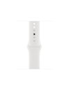Ceas inteligent Apple Watch S8 GPS 41mm Silver Aluminium Case with White Sport Band