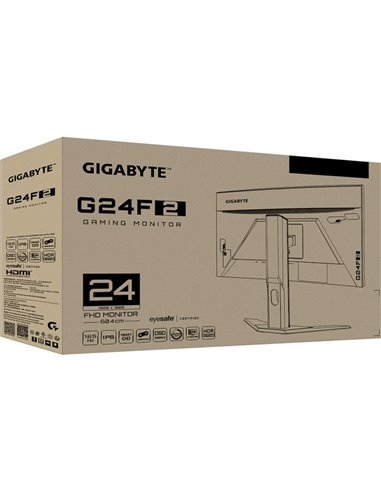 Monitor Gaming Gigabyte G24F 2, 23.8" IPS, Full HD, 1920 x 1080, Brightness: 300 cd/m2 (TYP), Contrast Ratio: 1100 : 1, Viewing