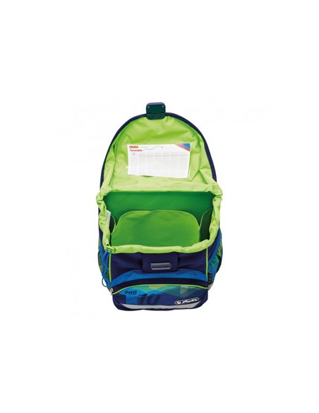 50037711,Ghiozdan echipat ultralight plus, Motiv green goal