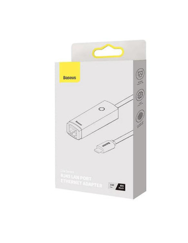 ADAPTOR RETEA Baseus Lite, USB Type-C to RJ-45 10/100 Mbps