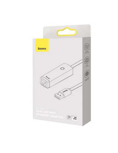 ADAPTOR RETEA Baseus Lite, USB 2.0 to RJ-45 10/100 Mbps