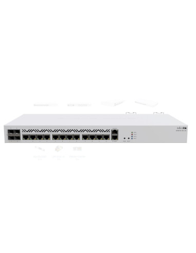 MIKROTIK, 16 Port Wired Router, CCR2116-12G-4S+, Procesor:2Ghz