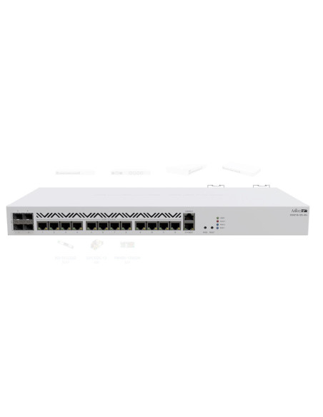 MIKROTIK, 16 Port Wired Router, CCR2116-12G-4S+, Procesor:2Ghz