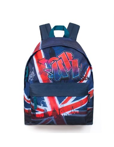 Set scoala Union Jack - Ghiozdan, Penar etui oval, Portofel 