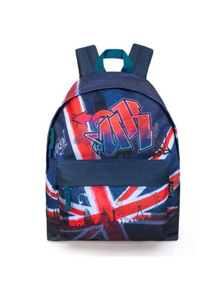 Set scoala Union Jack - Ghiozdan, Penar etui oval, Portofel 