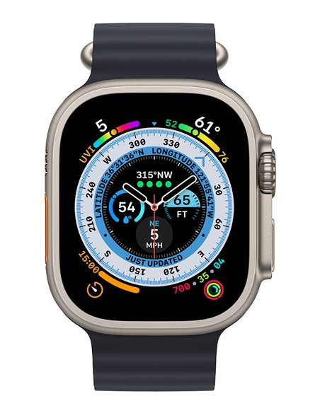 Apple Watch Ultra Cellular, 49mm Titanium Case with Midnight Ocean