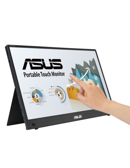 ASUS ZenScreen Touch MB16AHT portable monitor — 15.6-inch FHD (1920 x 1080), IPS, aspect ratio  16 9, brightness  250cd cm2, con