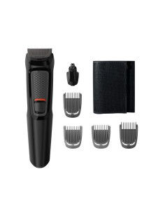 Kit de ingrijire 6 in 1 Philips Multigroom MG3710 15, fara fir, Lame cu ascutire automata, 4 piepteni,