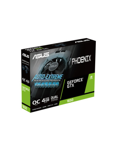 Placa video Asus nVidia Phoenix GeForce GTX 1650 OC 4GB GDDR6, 128BIT, 1x DisplayPort, 1x HDMI, 1x DVI-D, PCIe