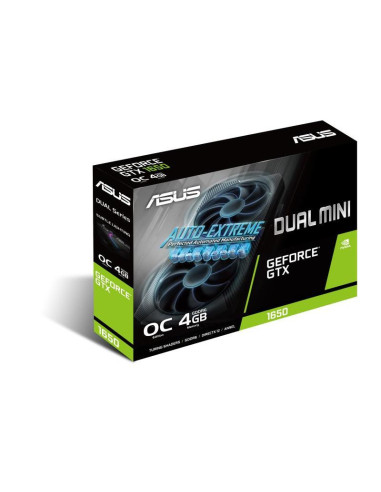 Placa video ASUS GeForce GTX 1650 Dual Mini O4G D6, 4GB