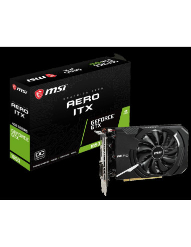 Placa video MSI GeForce GTX 1650 D6 AERO ITX O, 4GB