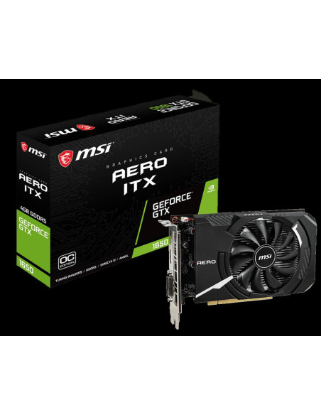 Placa video MSI GeForce GTX 1650 D6 AERO ITX O, 4GB