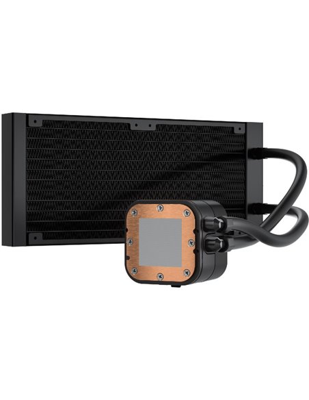 Cooler CPU Corsair H100x racire cu lichid, radiator aluminiu, 2 ventilatoare, dimensiune radiator 240mm, dimensiune ventilator 1