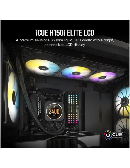 CPU Cooler iCUE H150i ELITE LCD Display Radiator Material