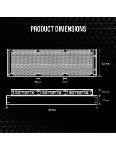 CPU Cooler iCUE H150i ELITE LCD Display Radiator Material