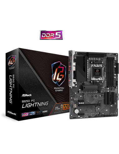 Placa de baza AsRock B650 PG Lightning AM5 Supports AMD Ryzen