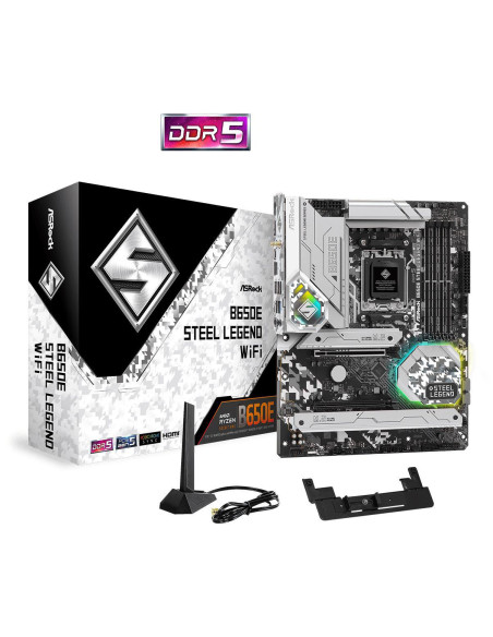 Placa de baza AsRock B650E Steel Legend WiFi AM5 Supports AMD
