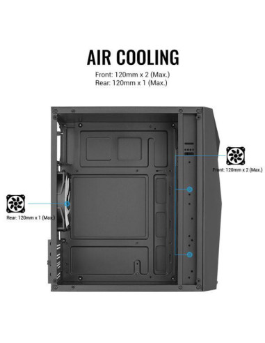 Carcasa Aerocool Raider Mini RGB neagra, SPCC Steel ATX Mini