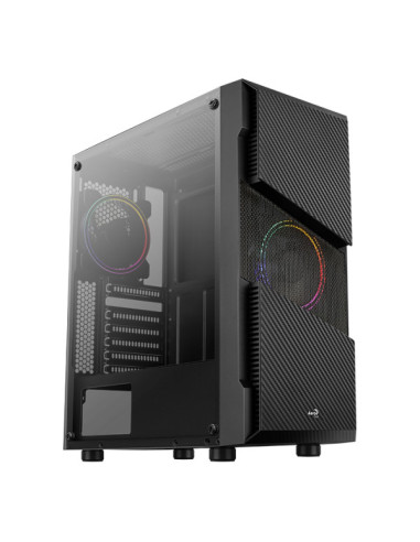 Carcasa Aerocool Menace Saturn V1 iluminare FRGB neagra, SPCC