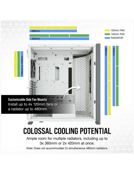Carcasa Corsair 7000D AIRFLOW Full-Tower ATX PC Case — White