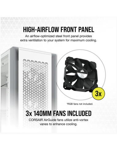 Carcasa Corsair 7000D AIRFLOW Full-Tower ATX PC Case — White
