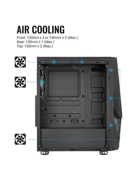Carcasa Aerocool Zauron fRGB neagra