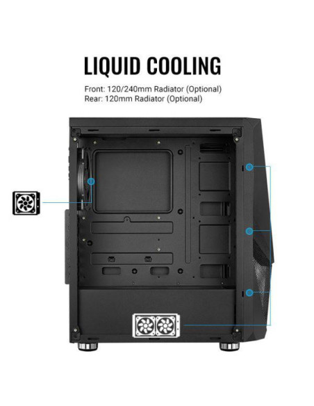 Carcasa Aerocool Zauron fRGB neagra