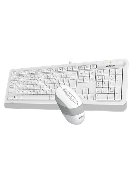 F1010-W,Kit tastatura si mouse A4TECH F1010-W, Alb