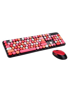 Kit tastatura + mouse Serioux Retro 9900RD, wireless 2.4GHz, US
