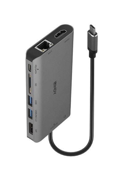 Mini Docking Station Lindy USB 3.2 Type C - 4K HDMI si DP, PD