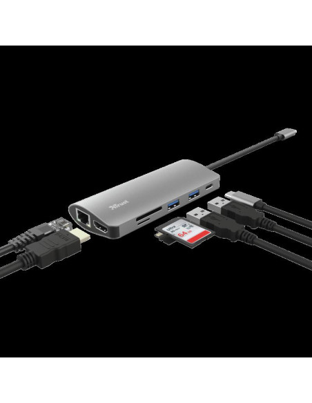 Hub USB Trust Dalyx, 7 porturi USB-C,,TR-23775