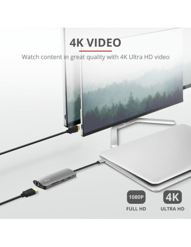 Hub USB Trust Dalyx, 7 porturi USB-C,,TR-23775