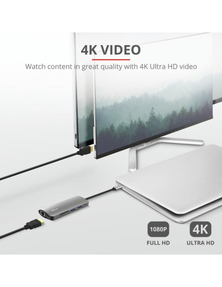 Hub USB Trust Dalyx, 7 porturi USB-C,,TR-23775