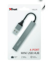 Hub USB Trust Halyx Aluminium, 4 porturi,,TR-23786