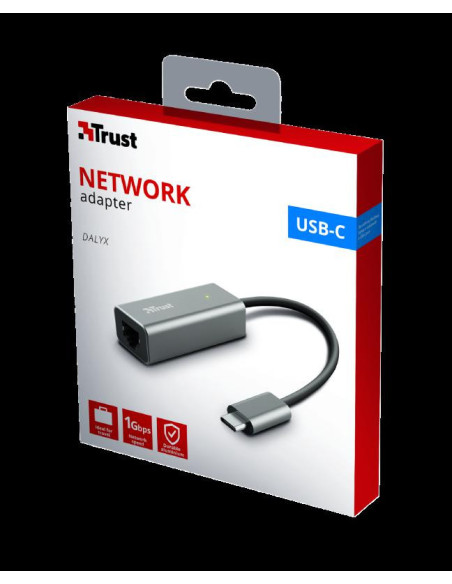 Adaptor Trust Dalyx, USB-C to Ethernet,,TR-23771