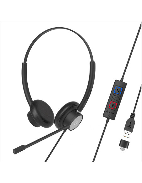 Casti cu fir call center Tellur Voice 320, binaural