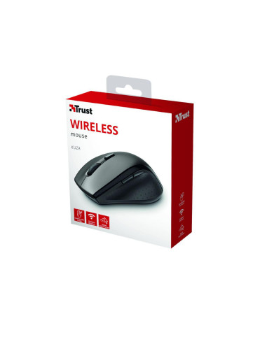 Mouse fara fir Trust Kuza Wireless Mouse Black, USB 2.0, 2.4