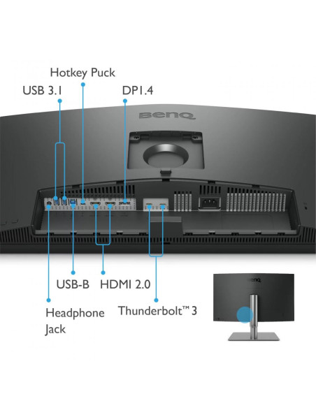 Monitor BenQ 27" PD2725U, IPS, iluminare de fundal cu leduri