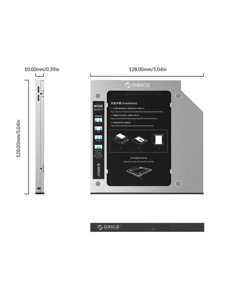 Caddy HDD Orico seria M95SS 2.5” 9.5mm, adaptor pentru montarea