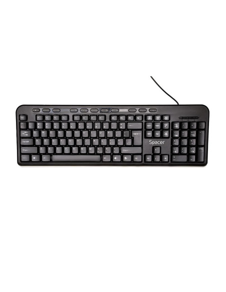 Tastatura Spacer SPKB-169 cu fir, USB, multimedia, 104 taste +